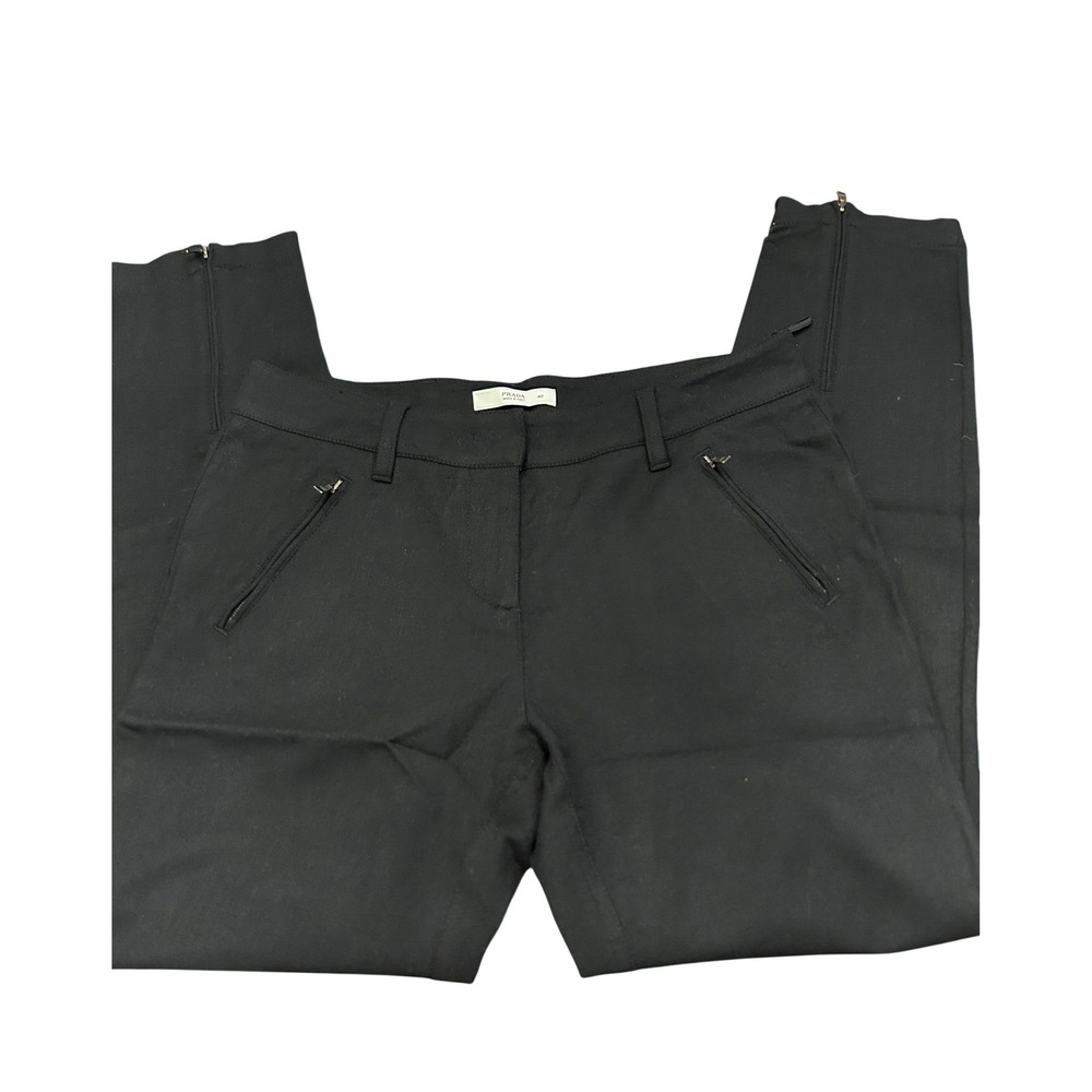 Prada Trousers Women 40 Black Virgin Wool Ankle Zip Italy
Business luxury